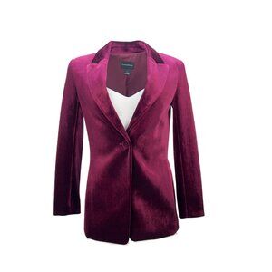 Club Monaco Burgundy Velvet Blazer